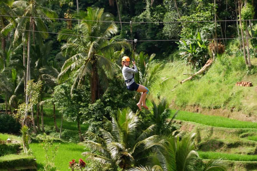 Bali: Mount Batur Sunrise Trek & Ubud Zip-Line Adventure - Ubud zip-line: flying over treetops and rice fields with safety support