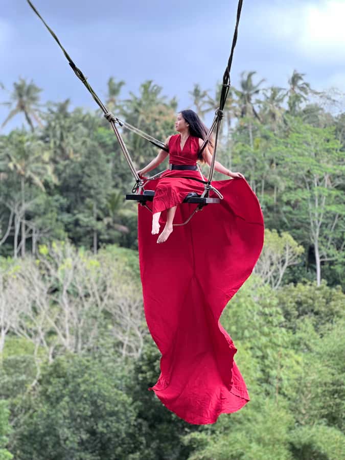 Bali: Ubud Zipline, Goa Raja Waterfall and swing adventure - Getting to Ubud: private pickup from Kintamani, Sanur, Badung, or Ubud