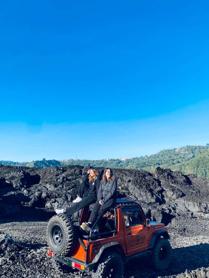 Mount batur jeep tour & coffee plantation - Jeep Route Through Black Lava and Kintamani Views