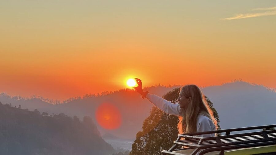 Mount Batur Sunrise Jeep & Black Lava Adventure - The summit: watching sunrise over the caldera
