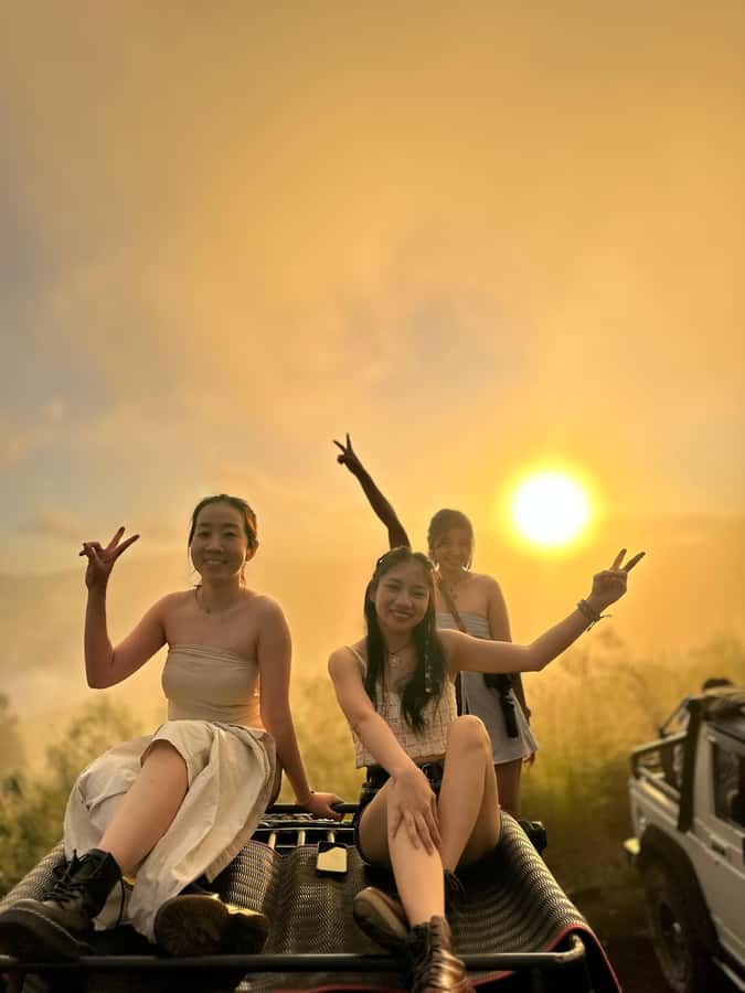Sunset Jeep, Black Lava & Black Sand Mount Batur - Jeep Comfort, Group Style, and What the English Support Means