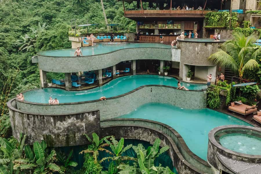 Ubud: Batur Cafe Sunrise, Zip-Line & Cretya Day Club Tour - The waterfall walk at Goa Raja: easy nature time with guidance